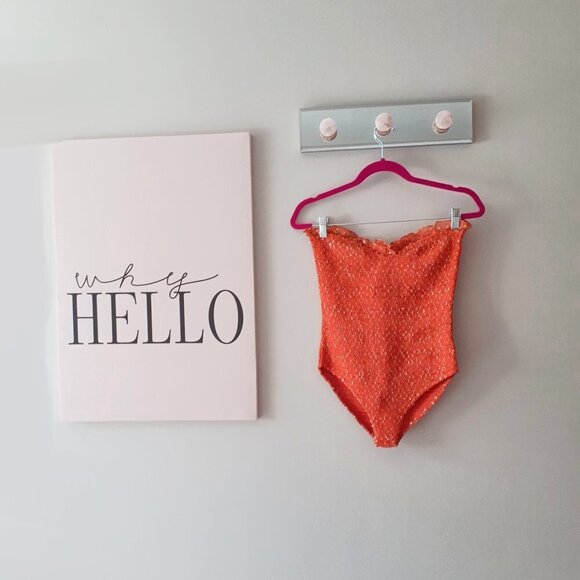 NWT Rococo Sand orange metallic fibre bodysuit, S - Picture 7 of 8